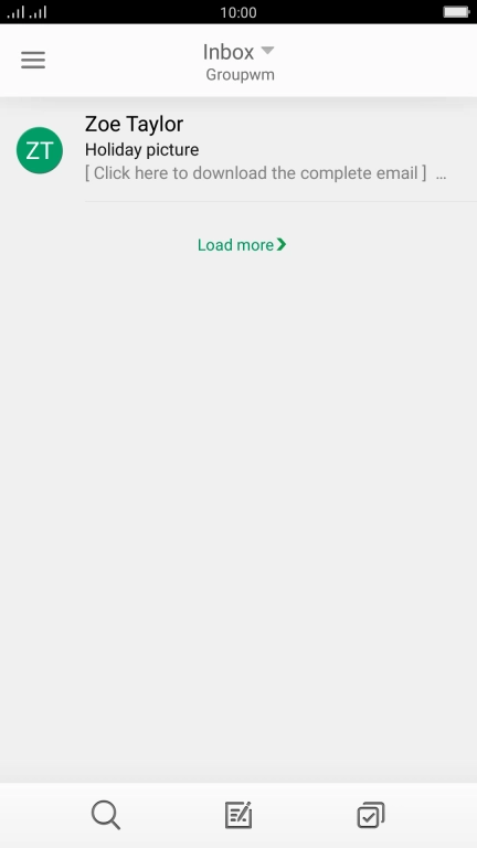 Slide your finger right starting from the left side of the screen.