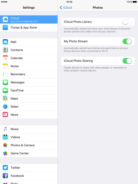 Press the indicator next to 