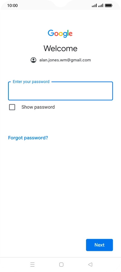 Press the field below 