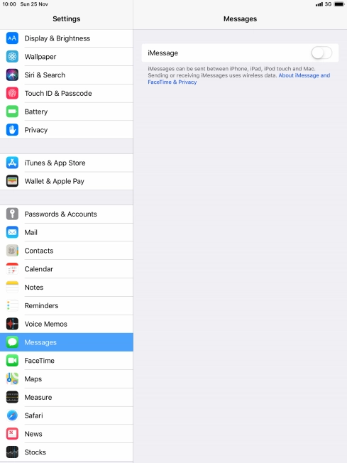 Press the indicator next to 