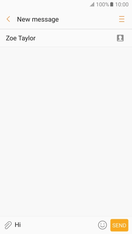 Press SEND when you've written your text message.