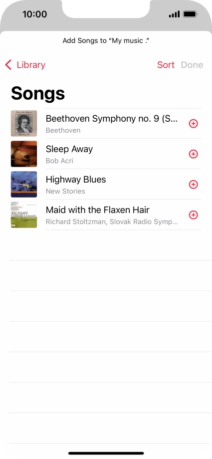 Go to the required category and press the required audio file.