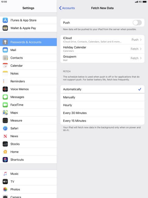 If you turn off the function, press the required setting.