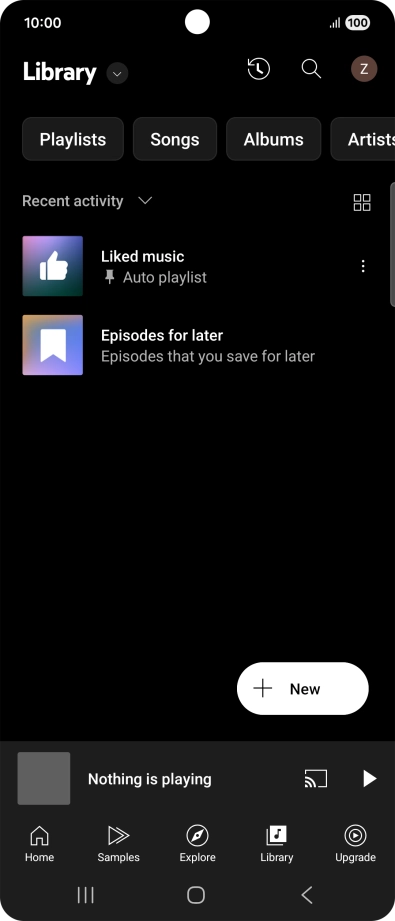 Press the drop down list. Press the drop down list.