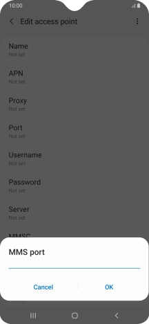 Key in 8080 and press OK.