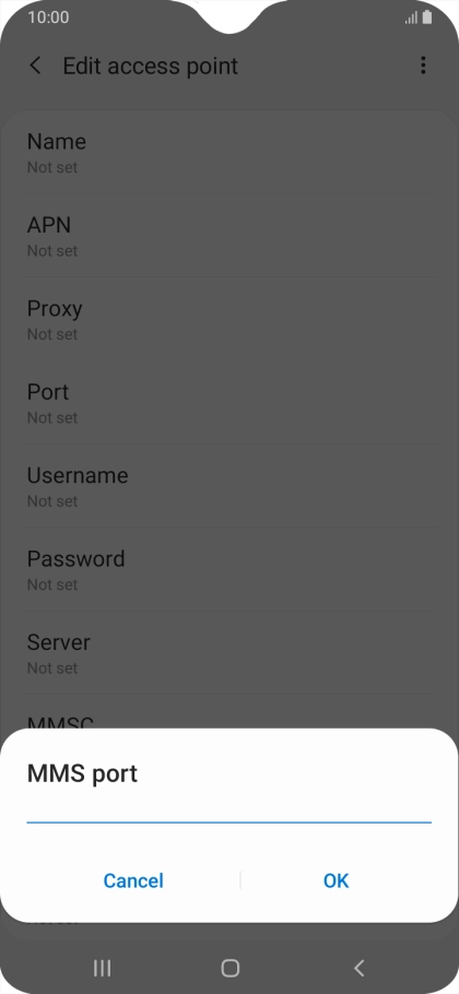 Key in 8080 and press OK.