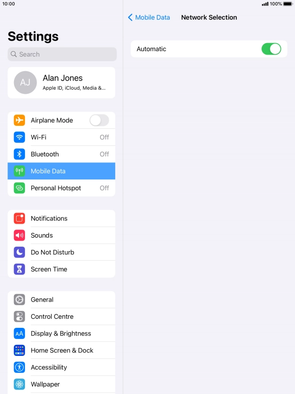 Press the indicator next to 