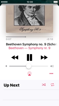 Press the shuffle icon to turn the function on or off.