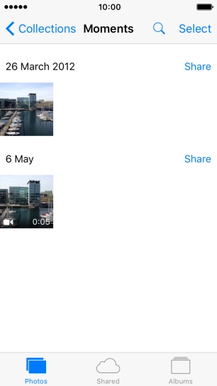 Go to the required folder and press the required picture or video clip.