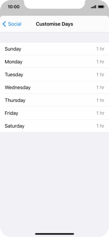 Press the required days.