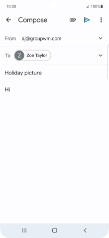 Press the attachment icon.