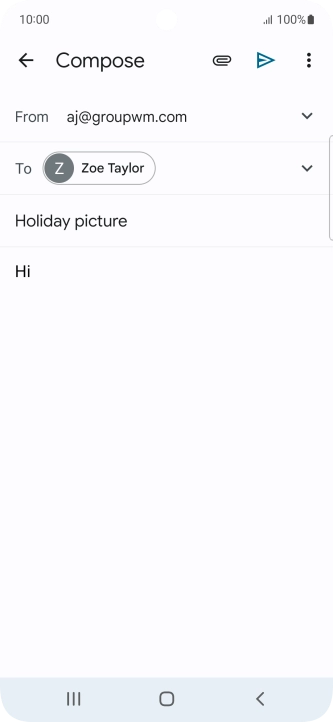Press the attachment icon.