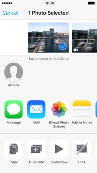 Press the required device.