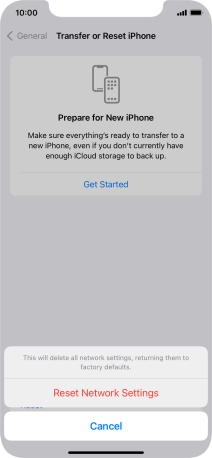 Press Reset Network Settings.