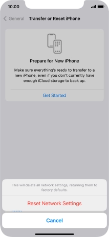 Press Reset Network Settings.