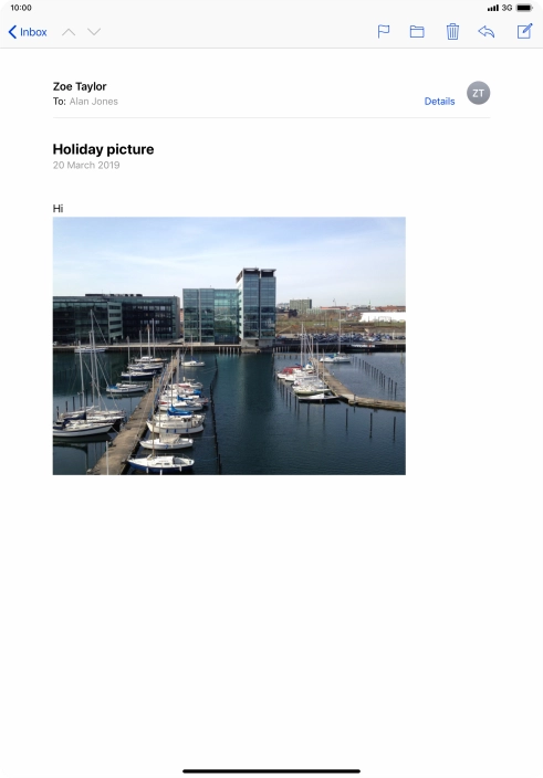 Press the new email message icon.