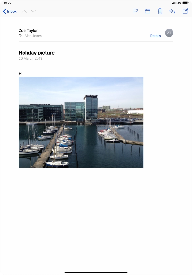 Press the new email message icon.
