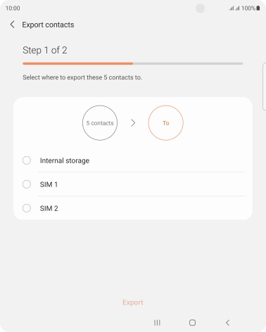 Press the name of the SIM.