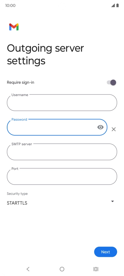 Press the field below 