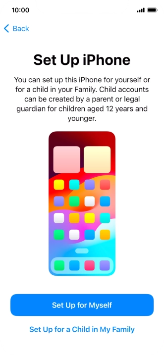 Press Set Up for Myself.