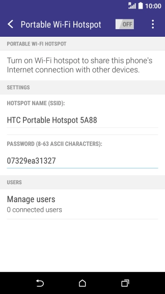 Press the indicator next to 