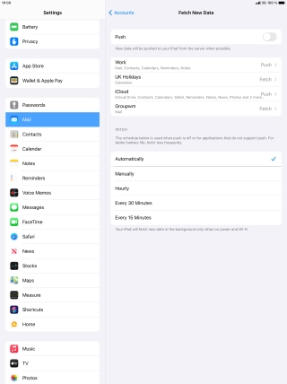 If you turn off the function, press the required setting.