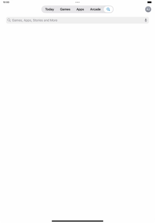 Press the search field.