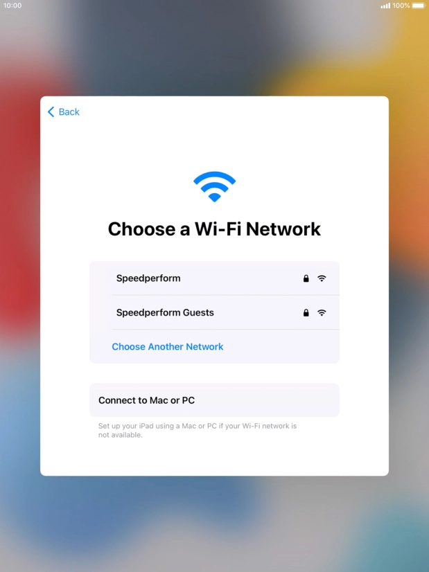 Press the required Wi-Fi network. Press the required Wi-Fi network.