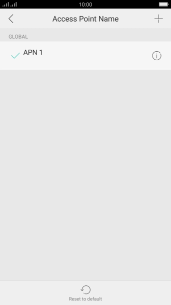 Press the new data connection icon.