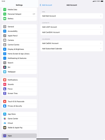 Press Add Mail Account.