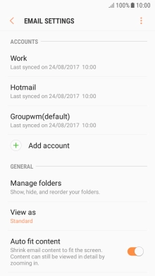 Press the required account.