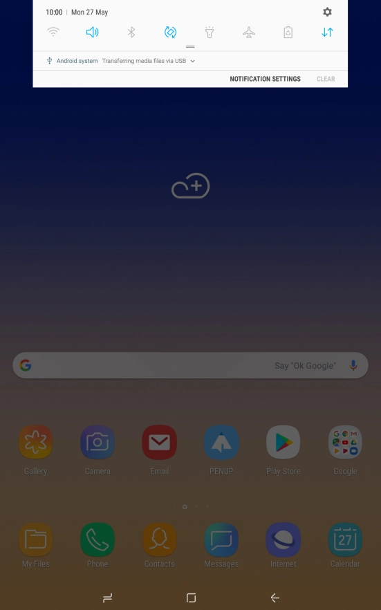 Press the connection icon.