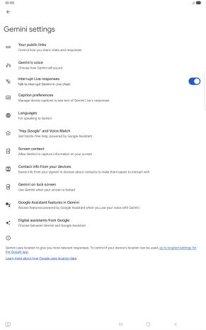 Follow the instructions on the screen to select the required settings.