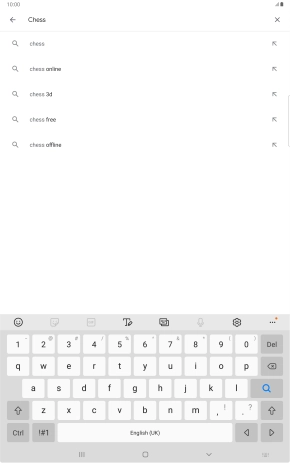Key in the name or subject of the required app and press the search icon.