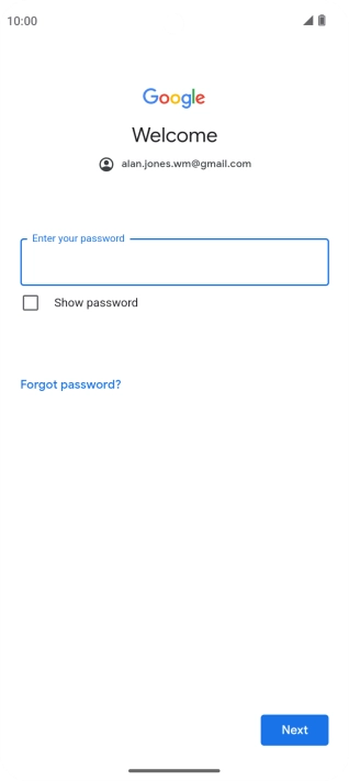 Press the field below 
