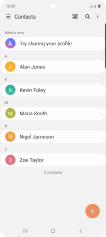 Press the new contact icon.