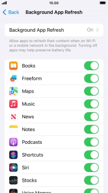 Press Background App Refresh.