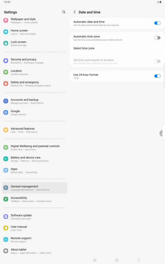 Press the indicator next to 