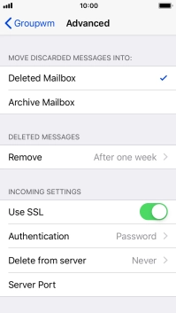 Press the indicator next to 