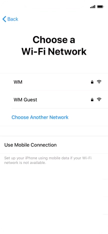 Press the required Wi-Fi network.