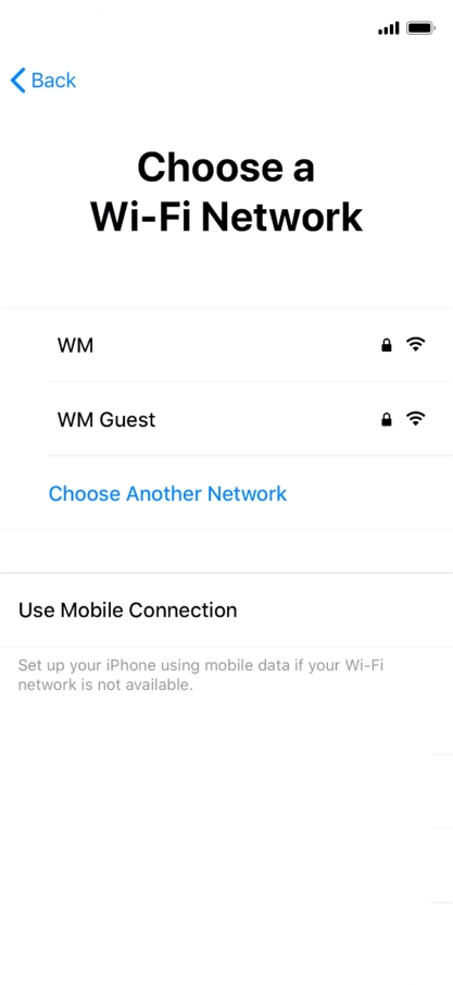 Press the required Wi-Fi network.