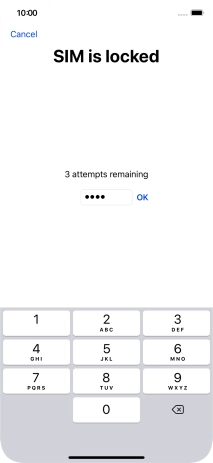 If your SIM is locked, key in your PIN and press OK.