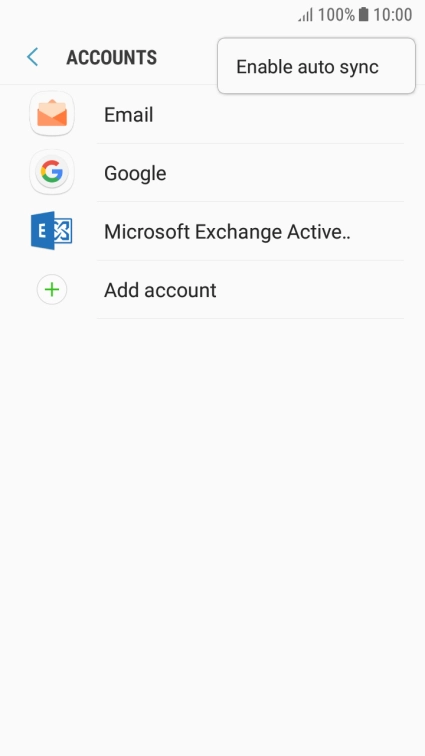 Press Enable auto sync.