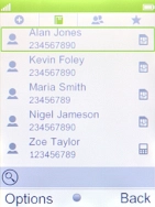 Press the Left selection key.