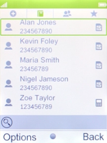 Press the Left selection key.