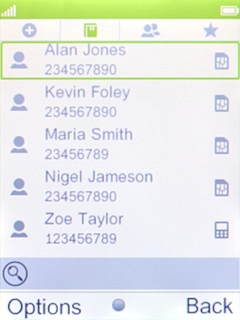 Press the Left selection key.