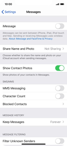 Press the indicator next to 