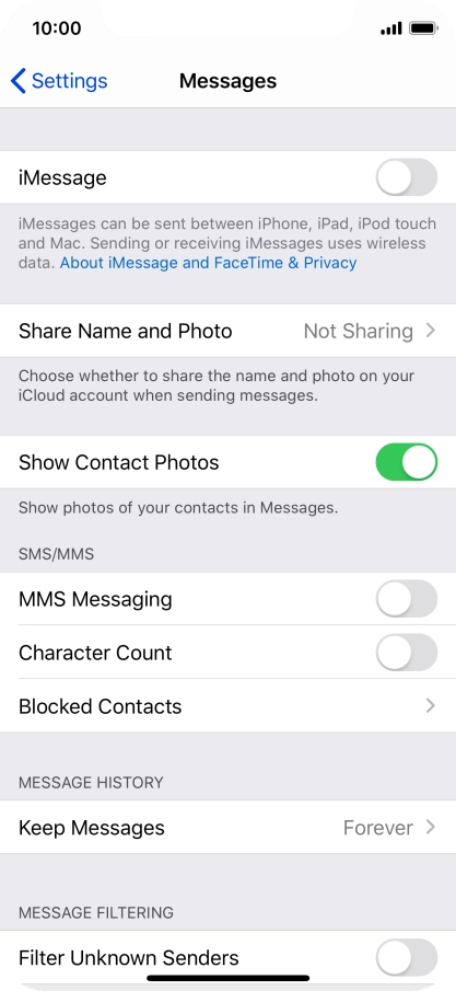 Press the indicator next to 