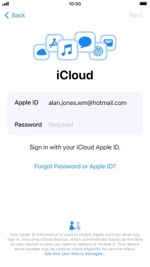 Press the field next to 