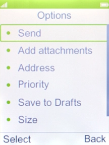 Select Send. Select Send.
